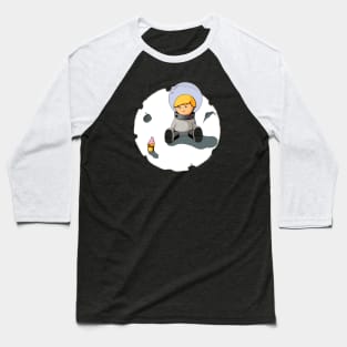 Sad Astronaut Boy Baseball T-Shirt